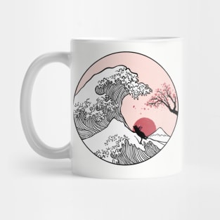 Great Wave of cat reader Mug